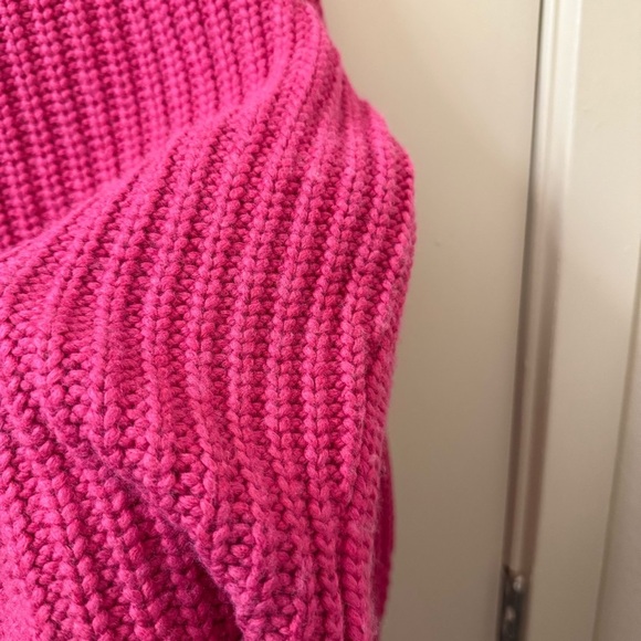Marine Layer Chunky Oversized Crewneck Sweater Size XS Pink Rose Violet - Picture 13 of 13